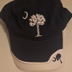Black and White Embroidered Men's Hat